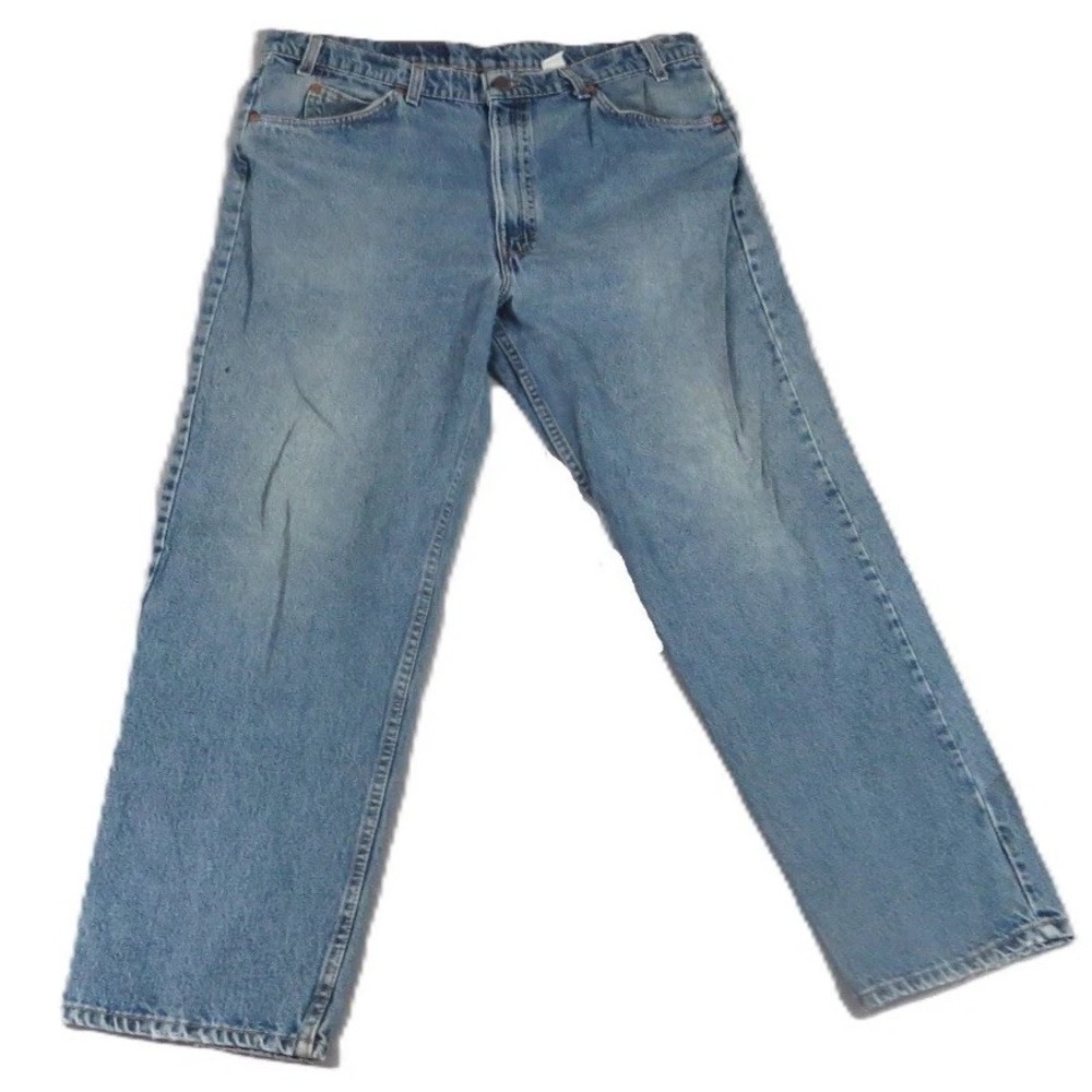 VTG Levis 550 Orange Tab Jeans Mens 40x30 Made In USA 90s Blue Relaxed Fit Denim